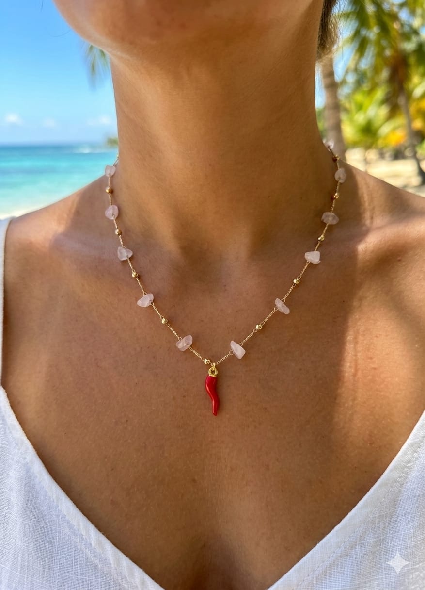 Collana Cristalli & Peperoncino