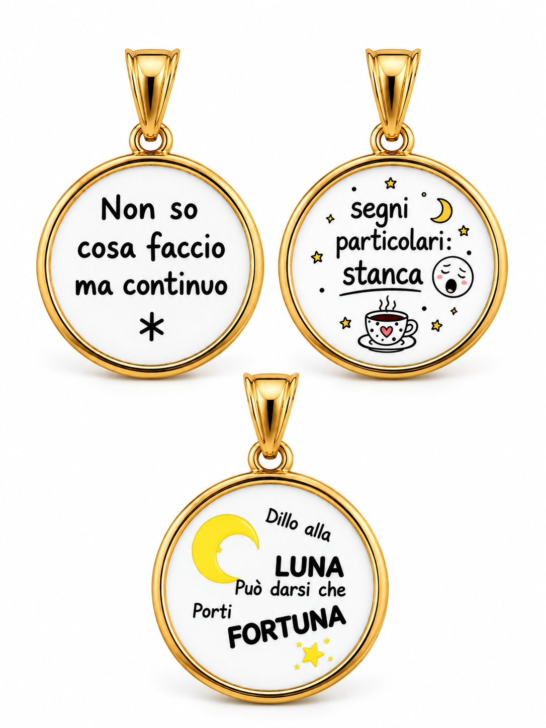 CIONDOLO TONDO FRASI