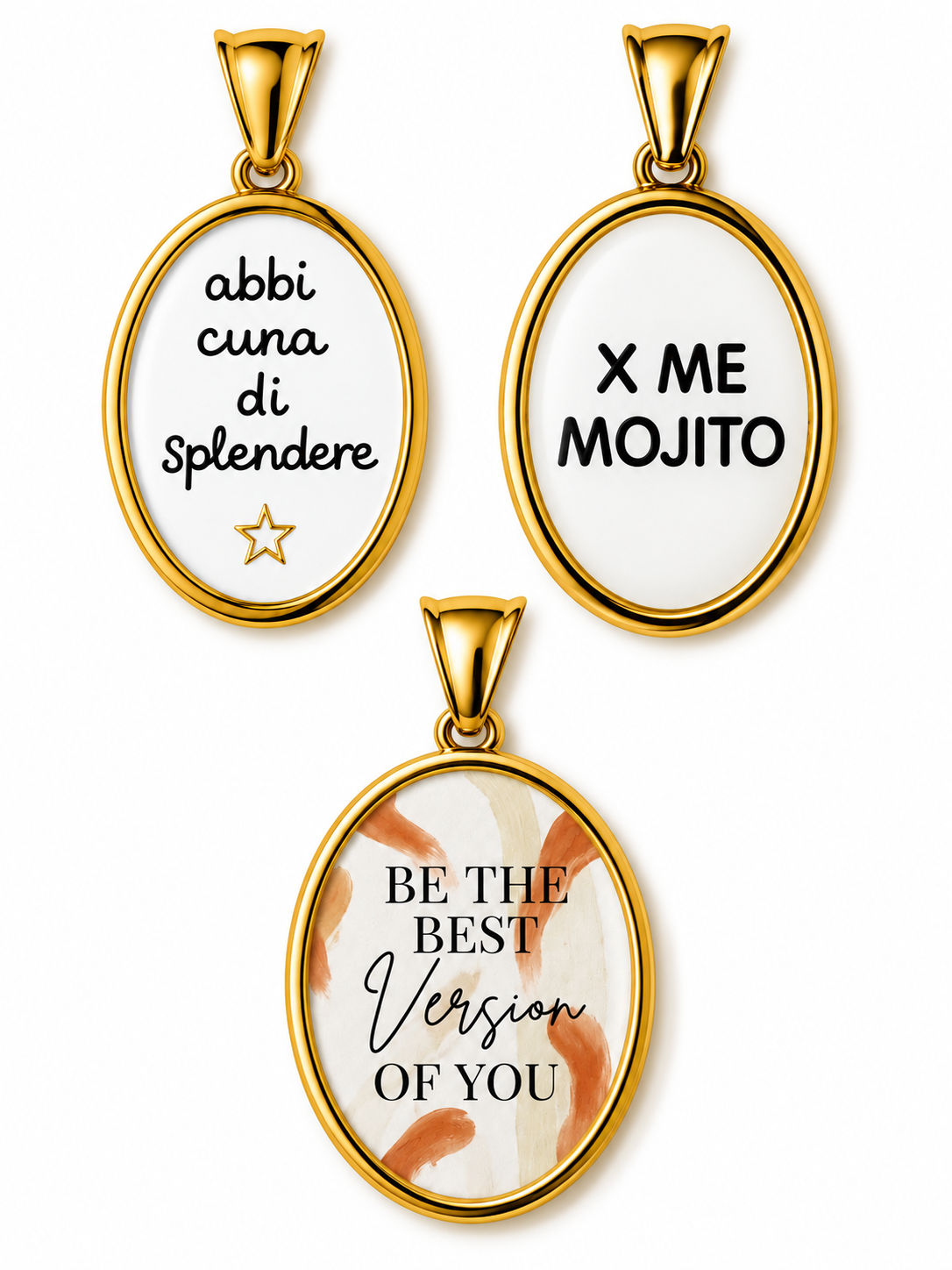 CIONDOLO OVALE FRASI