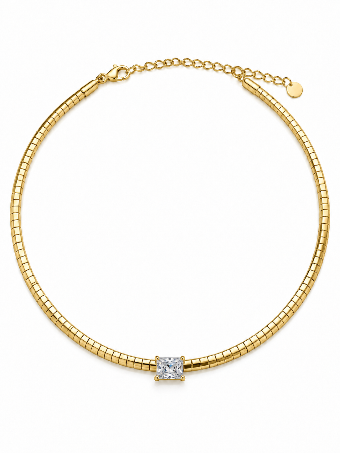 Collana Cobra Zircone Rettangolo