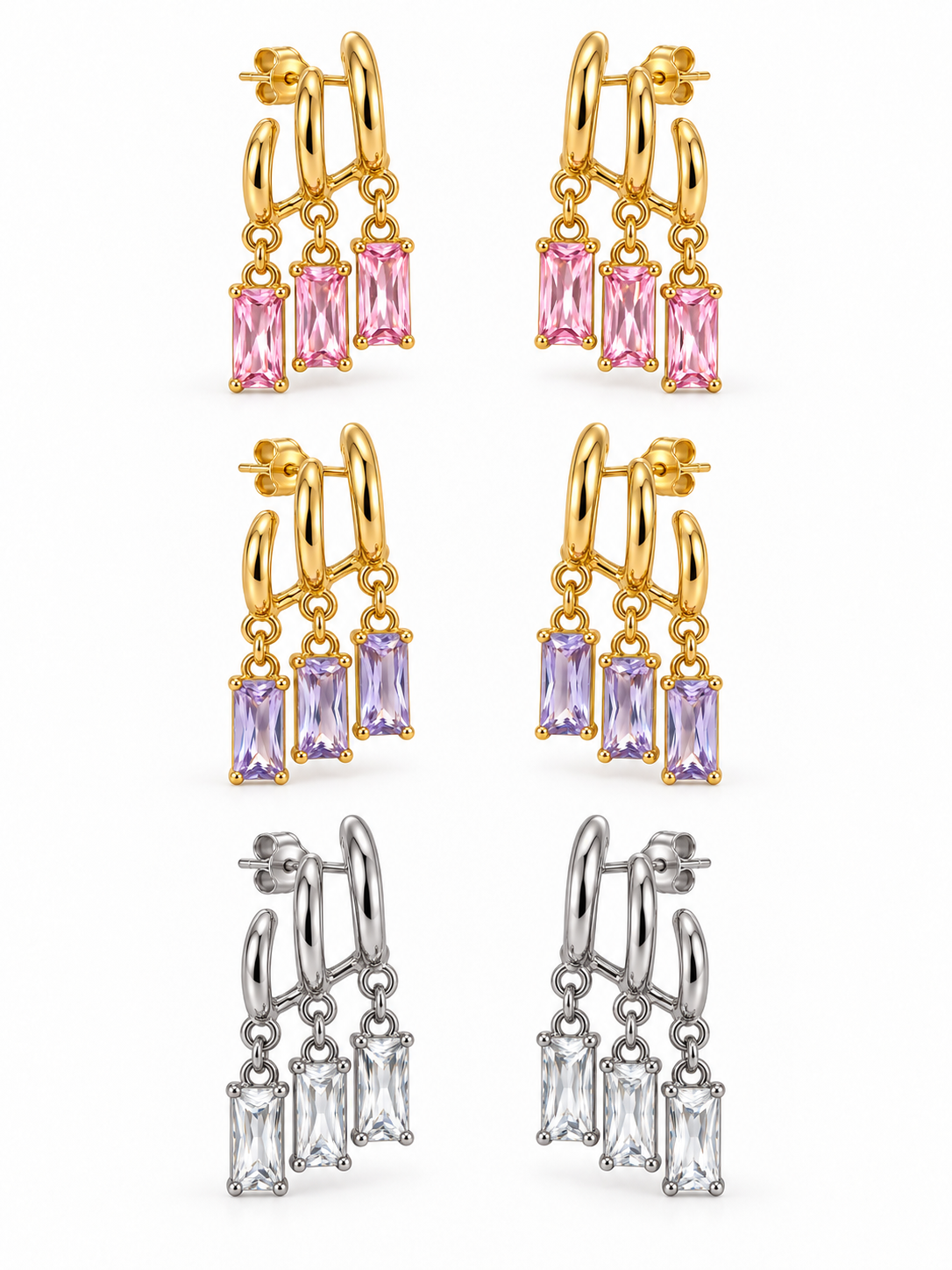 Orecchini Shine Baguette