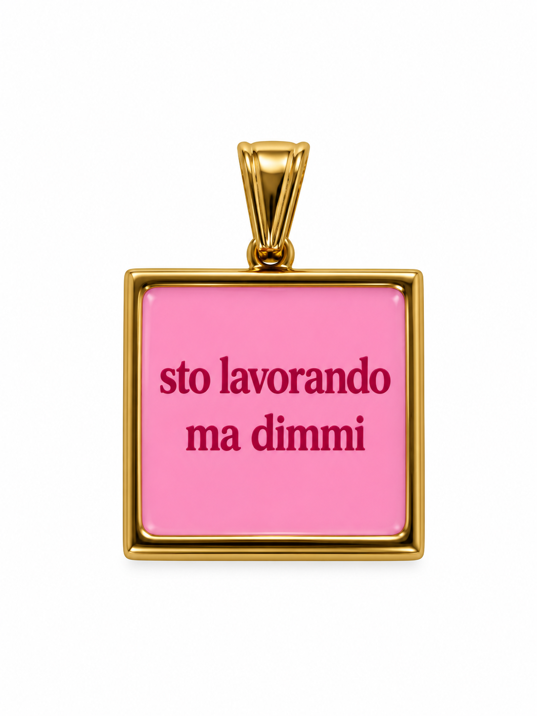 CIONDOLO QUADRATO FRASI