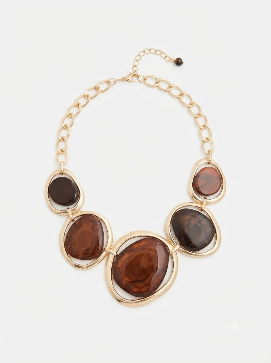 Collana BLOOM Marrone