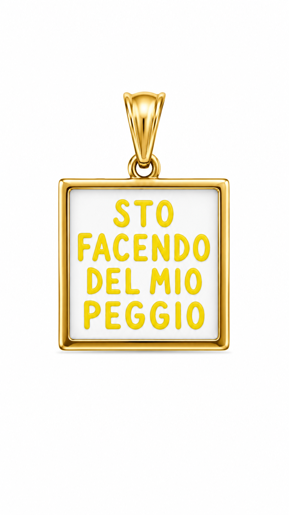 CIONDOLO QUADRATO FRASI