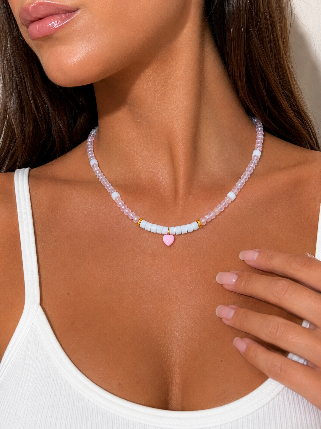 Collana SABAUDIA Cuoricino Pink