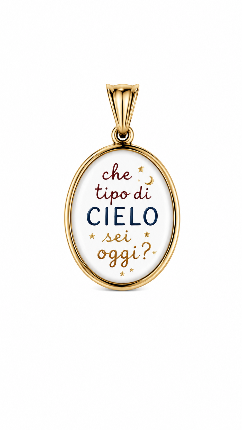 CIONDOLO OVALE FRASI