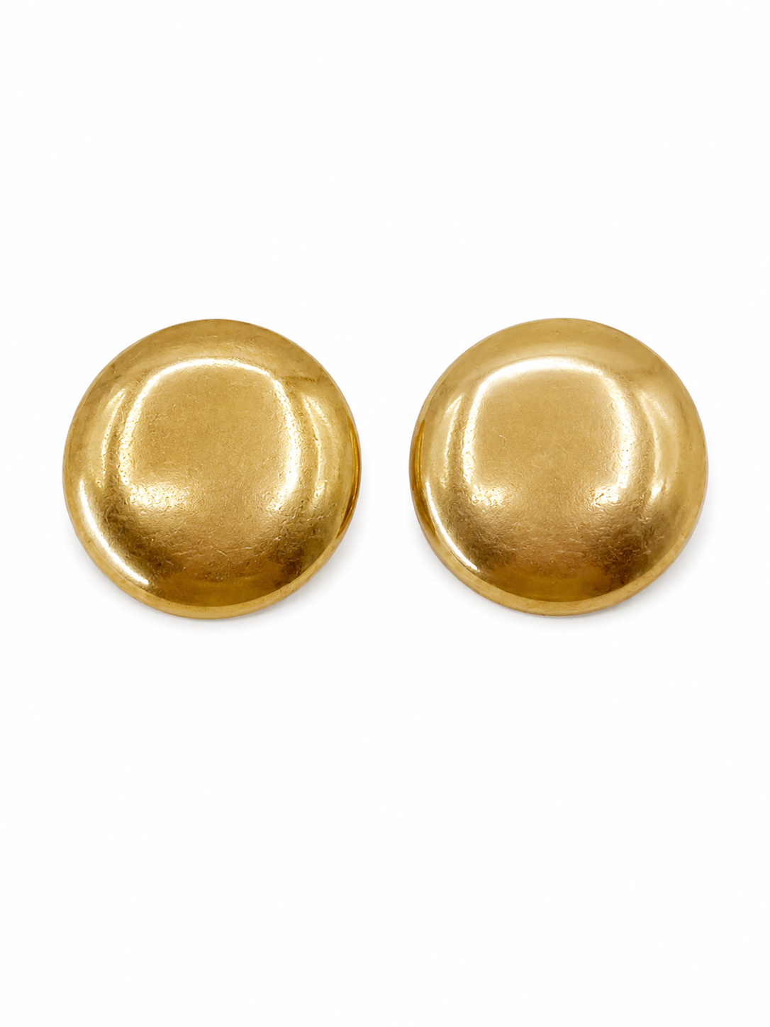 Orecchini Maxi Bottone Gold
