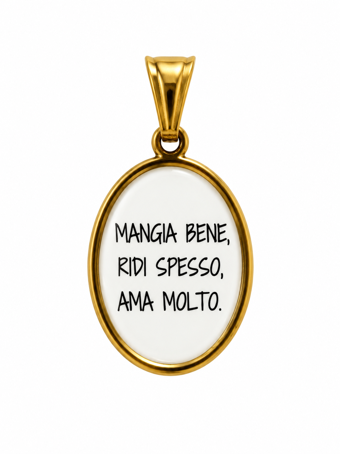 CIONDOLO OVALE FRASI