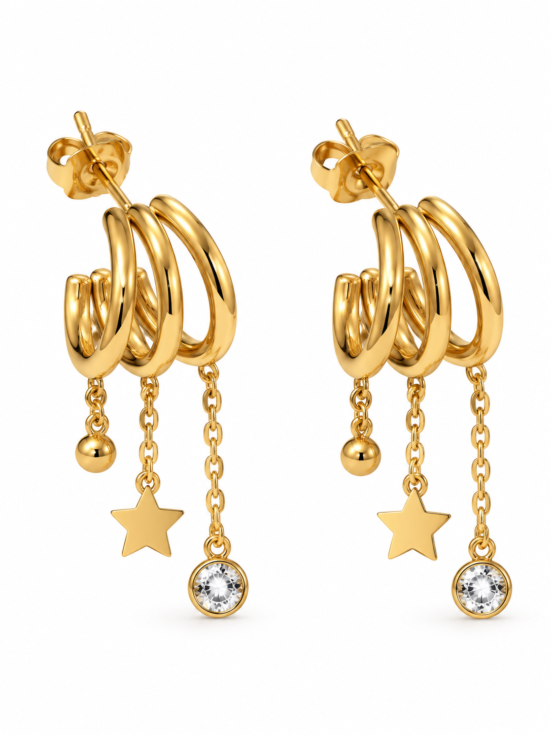 Orecchini Trio Star