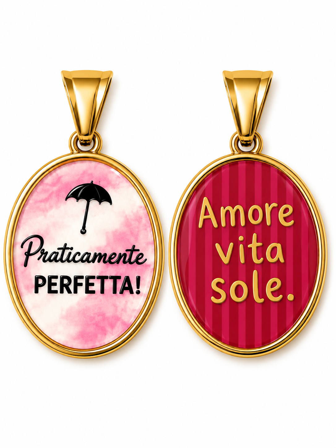 CIONDOLO OVALE FRASI