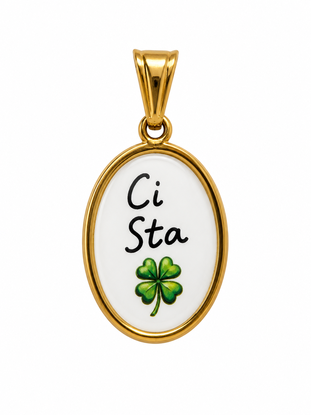 CIONDOLO OVALE FRASI