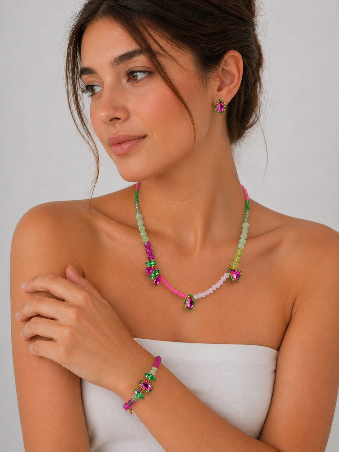 Completo Verde & Fucsia Lusso
