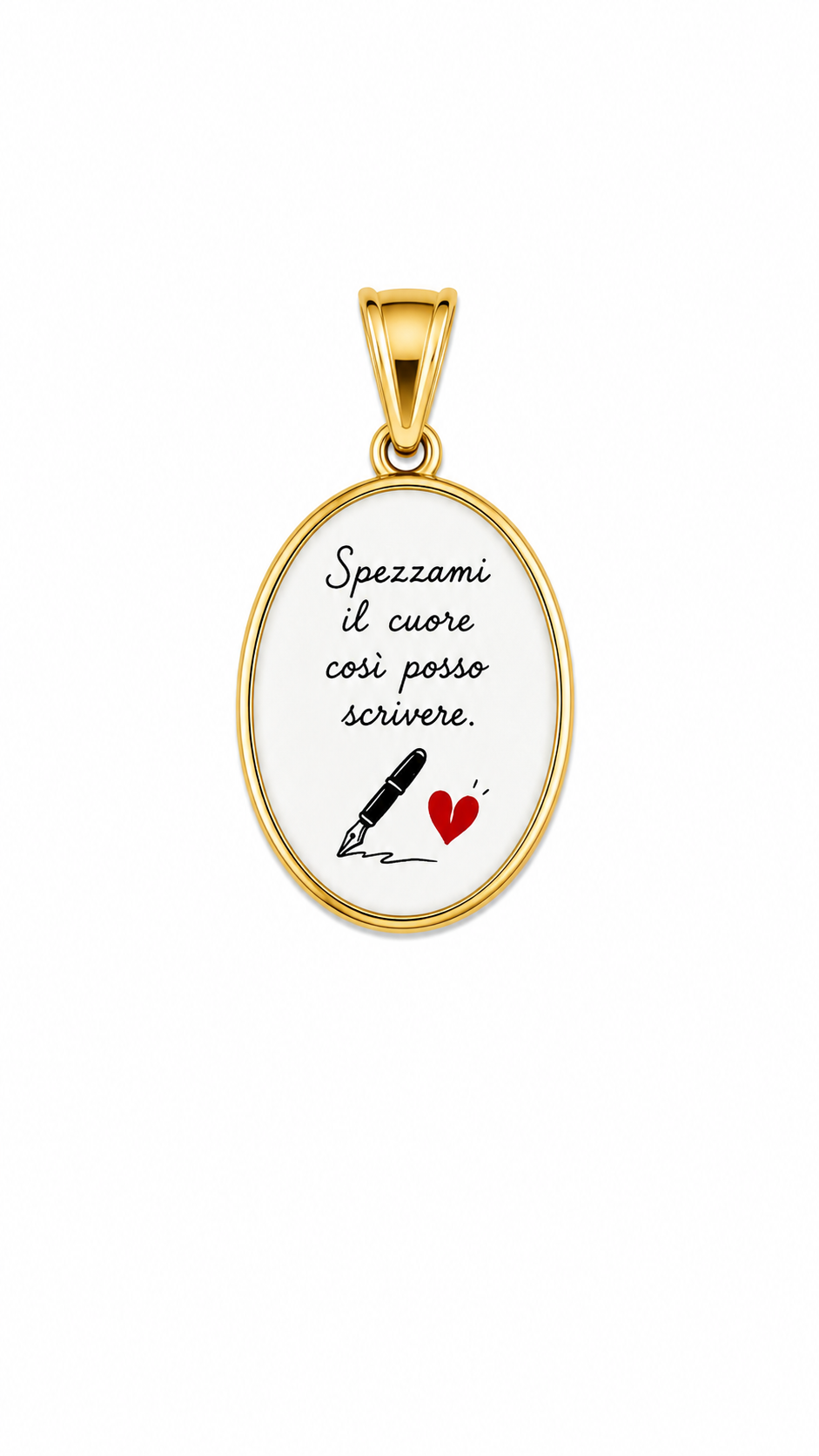 CIONDOLO OVALE FRASI