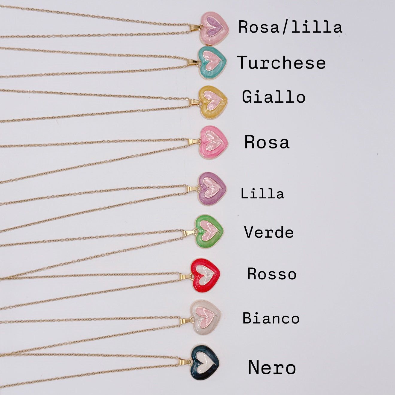 Collana Cuoricino Smaltato