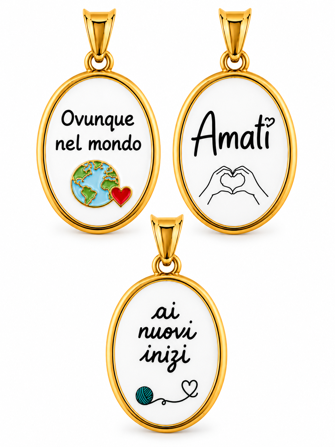 CIONDOLO OVALE FRASI