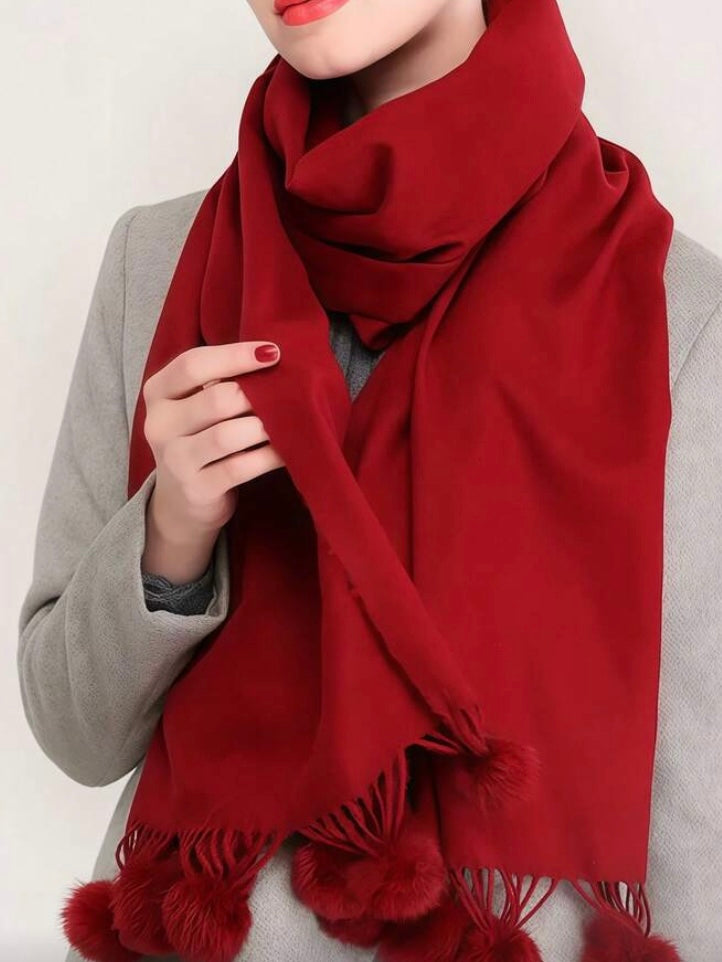 Sciarpa Mantella Pon Pon