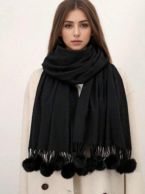 Sciarpa Mantella Pon Pon