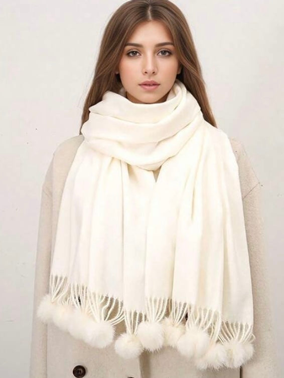 Sciarpa Mantella Pon Pon