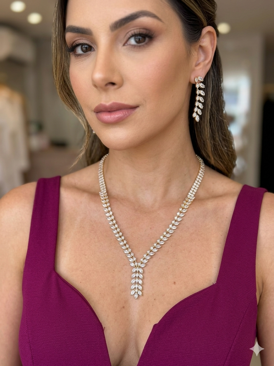 Completo Orecchini & Collana Luxury
