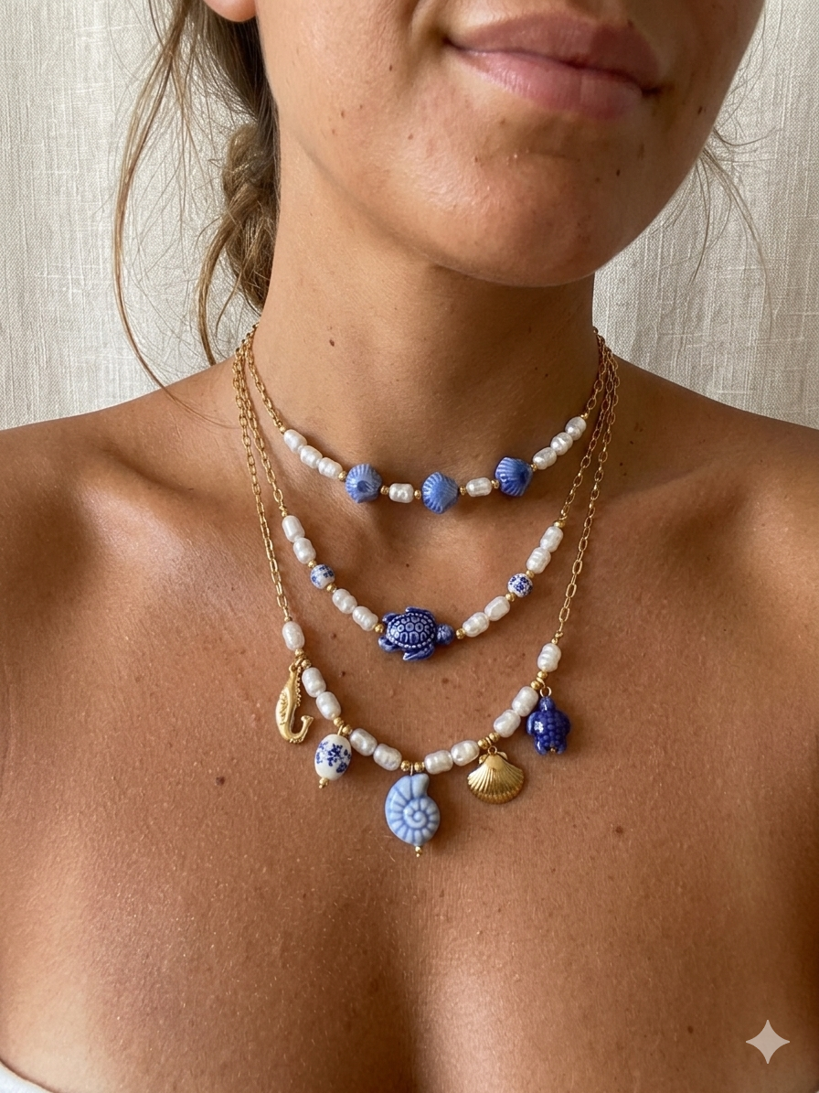 Collana Santorini Blue