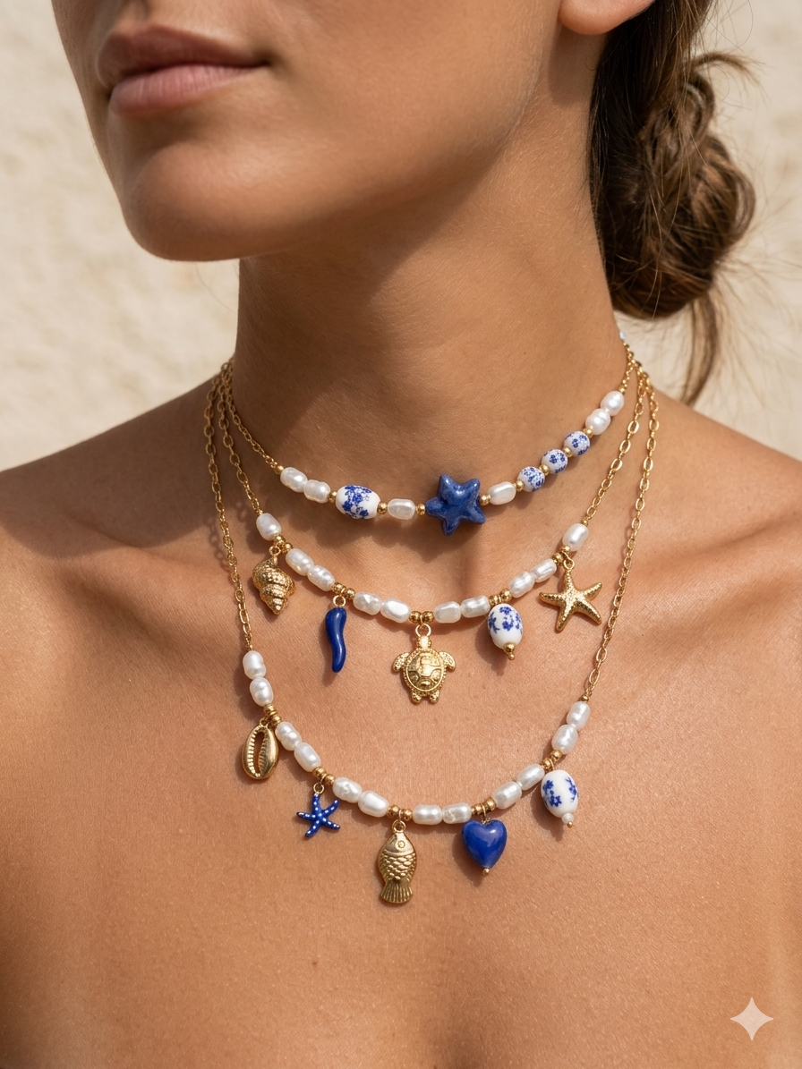 Collana Santorini Blue