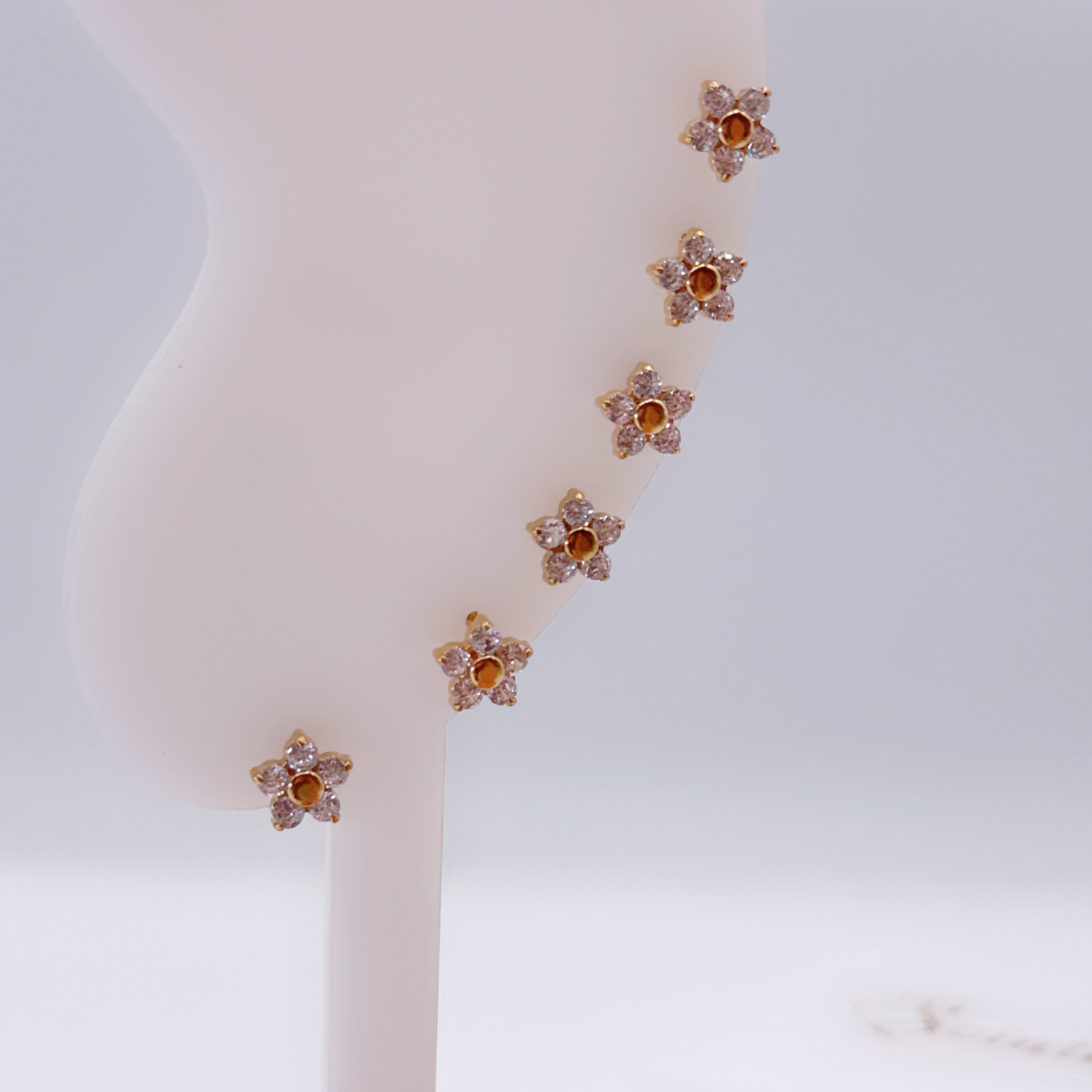 Set  Orecchini Flowers Gold