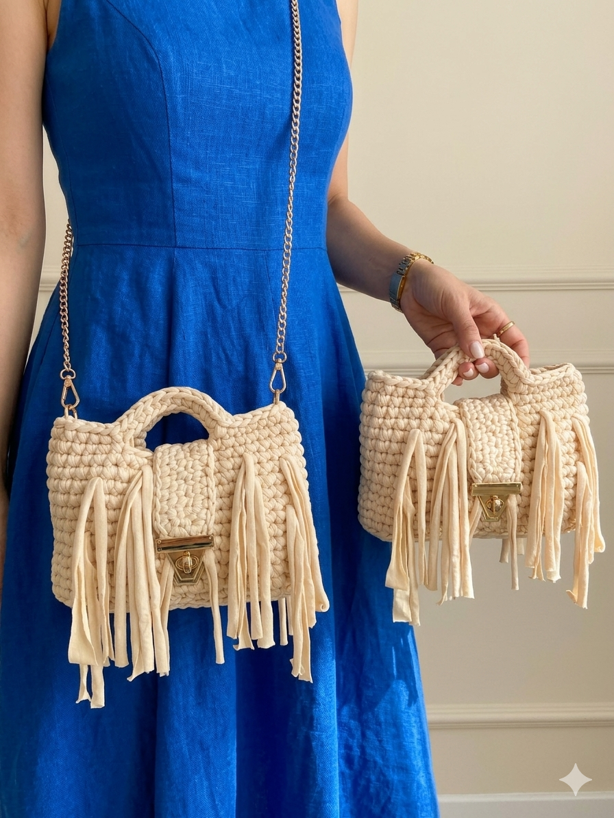 Borsa Tessuto Crochet