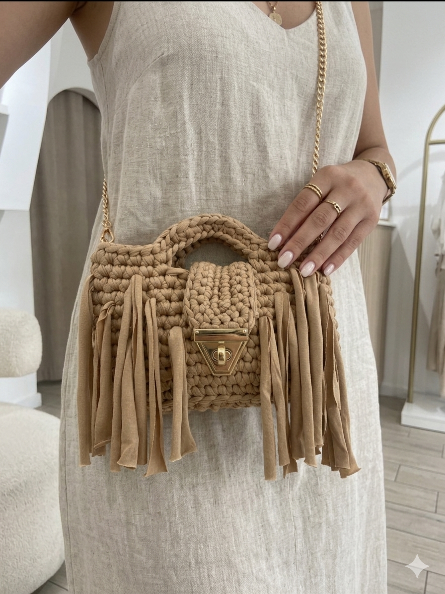 Borsa Tessuto Crochet