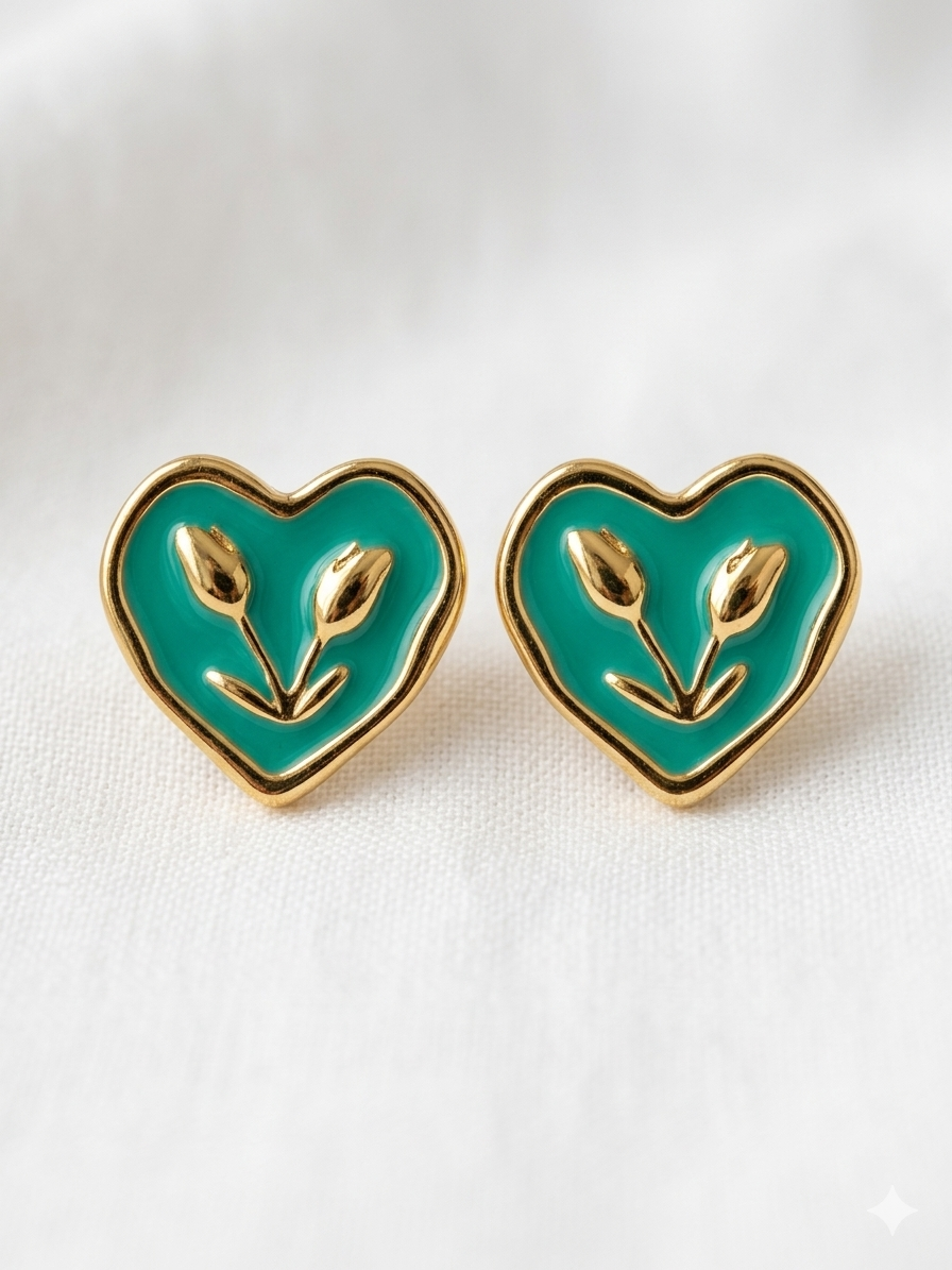 Orecchini Cuore Tulipano