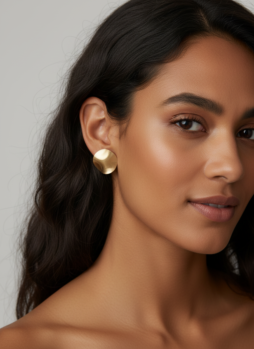 Orecchini Bottone Satin