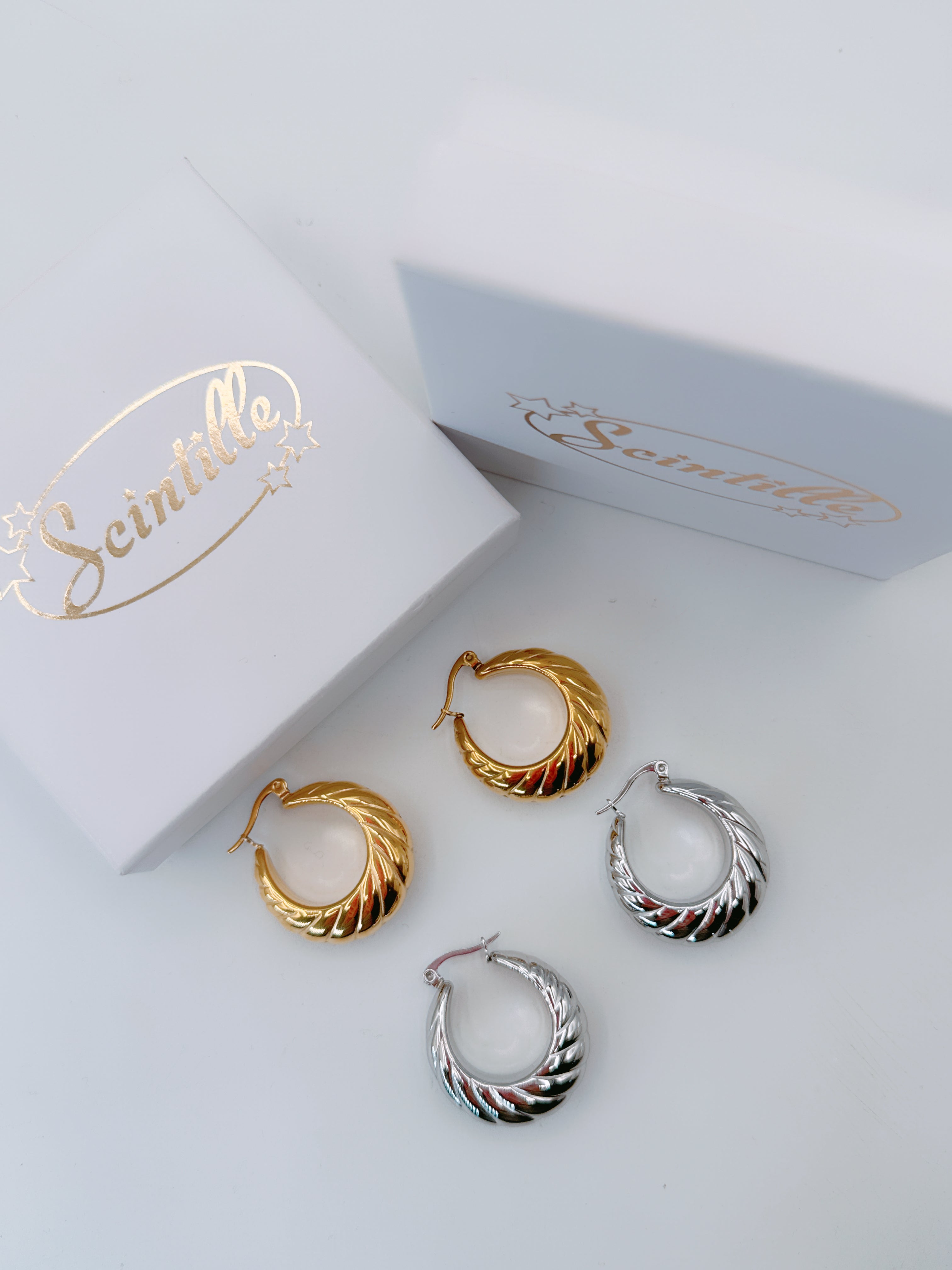 Orecchini Cerchio Rigato