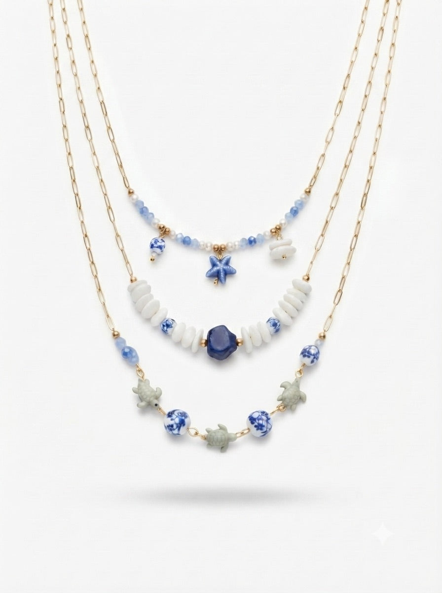 Collana SANTORINI White & Blue