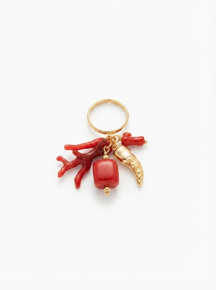 Anello Corallo Rosso