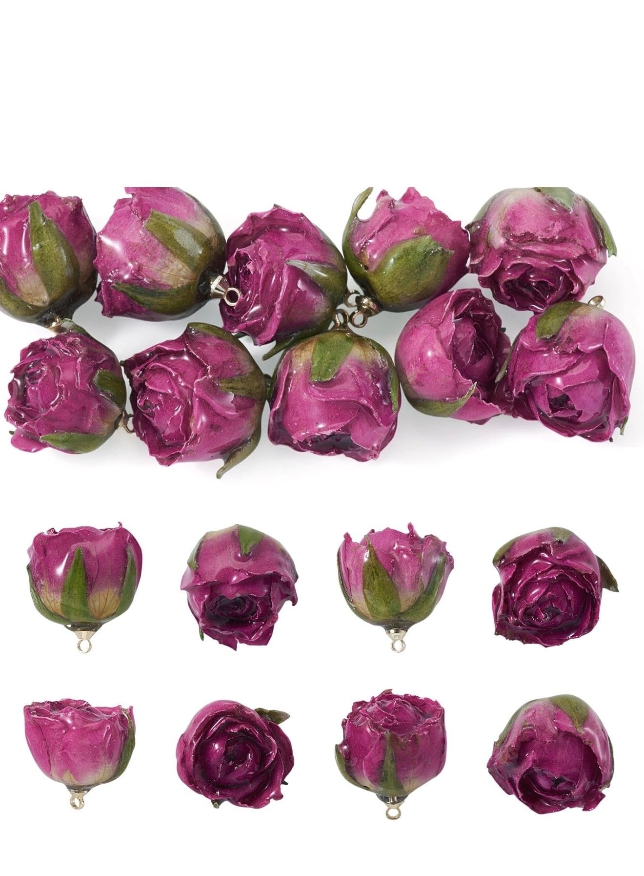 CIONDOLO  Rosa Naturale MAGENTA