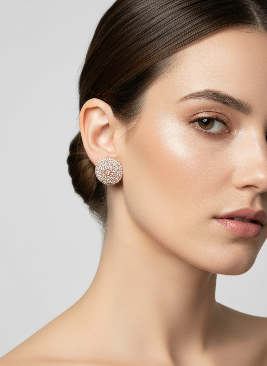 Orecchini Bottone Maxi Lusso