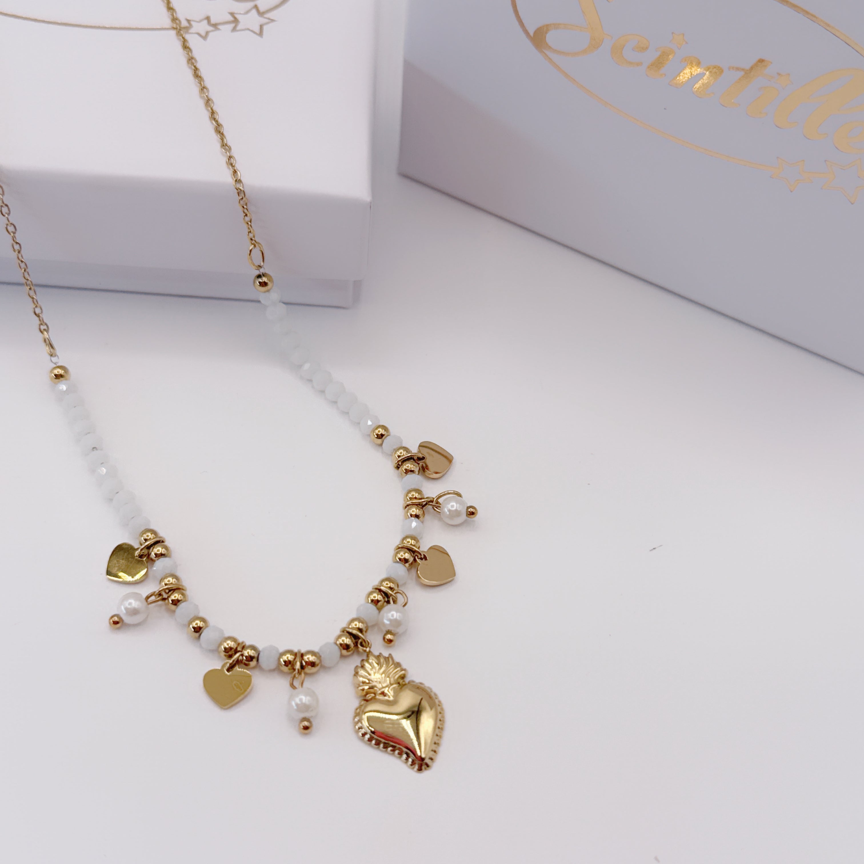 Collana Cristal White & Love