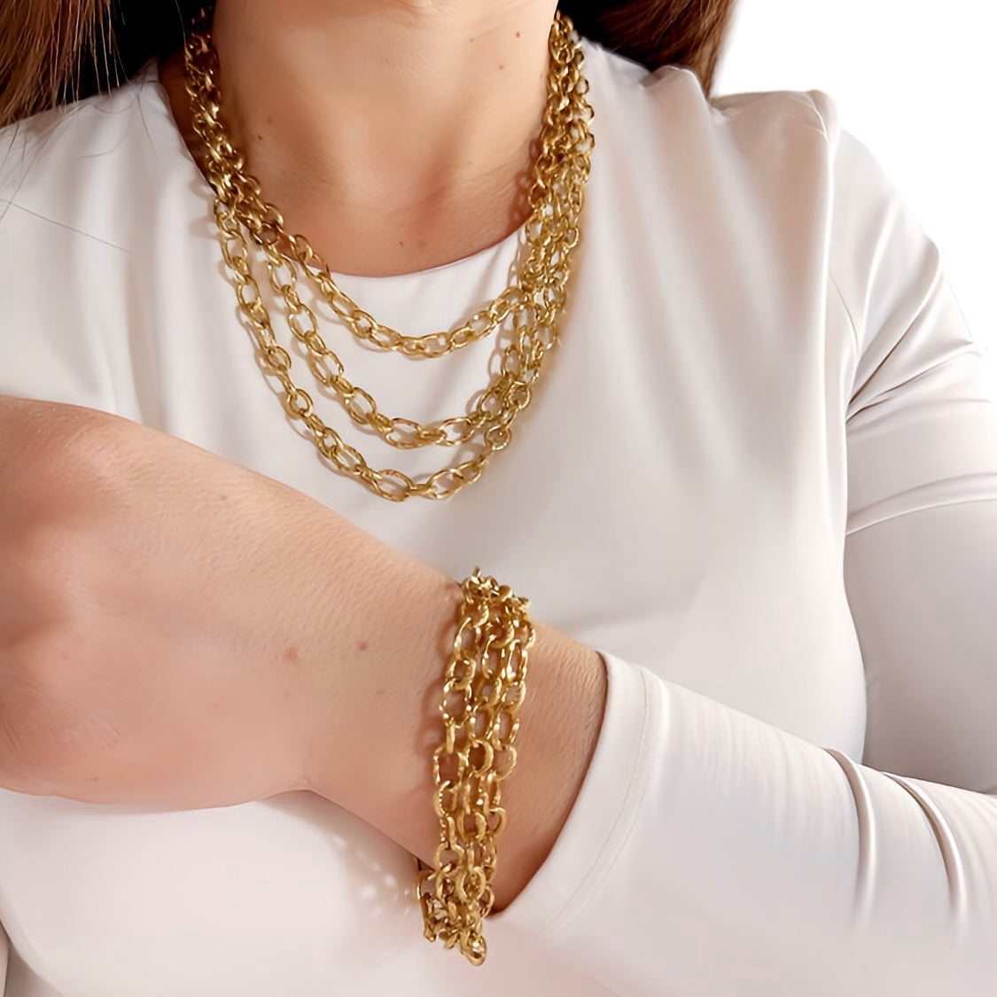 Collana & Bracciale Diamantata