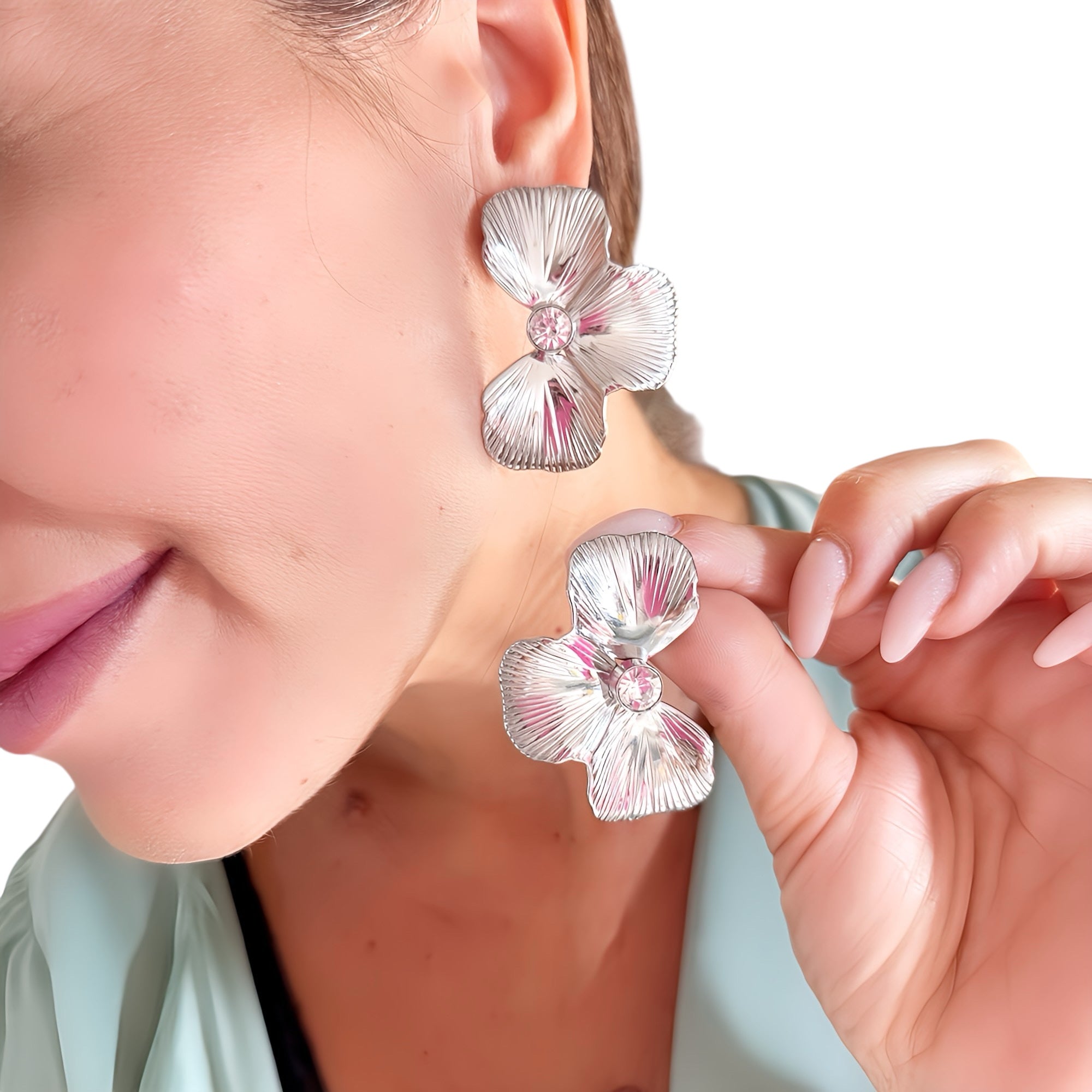 Orecchini Flowers Zircone