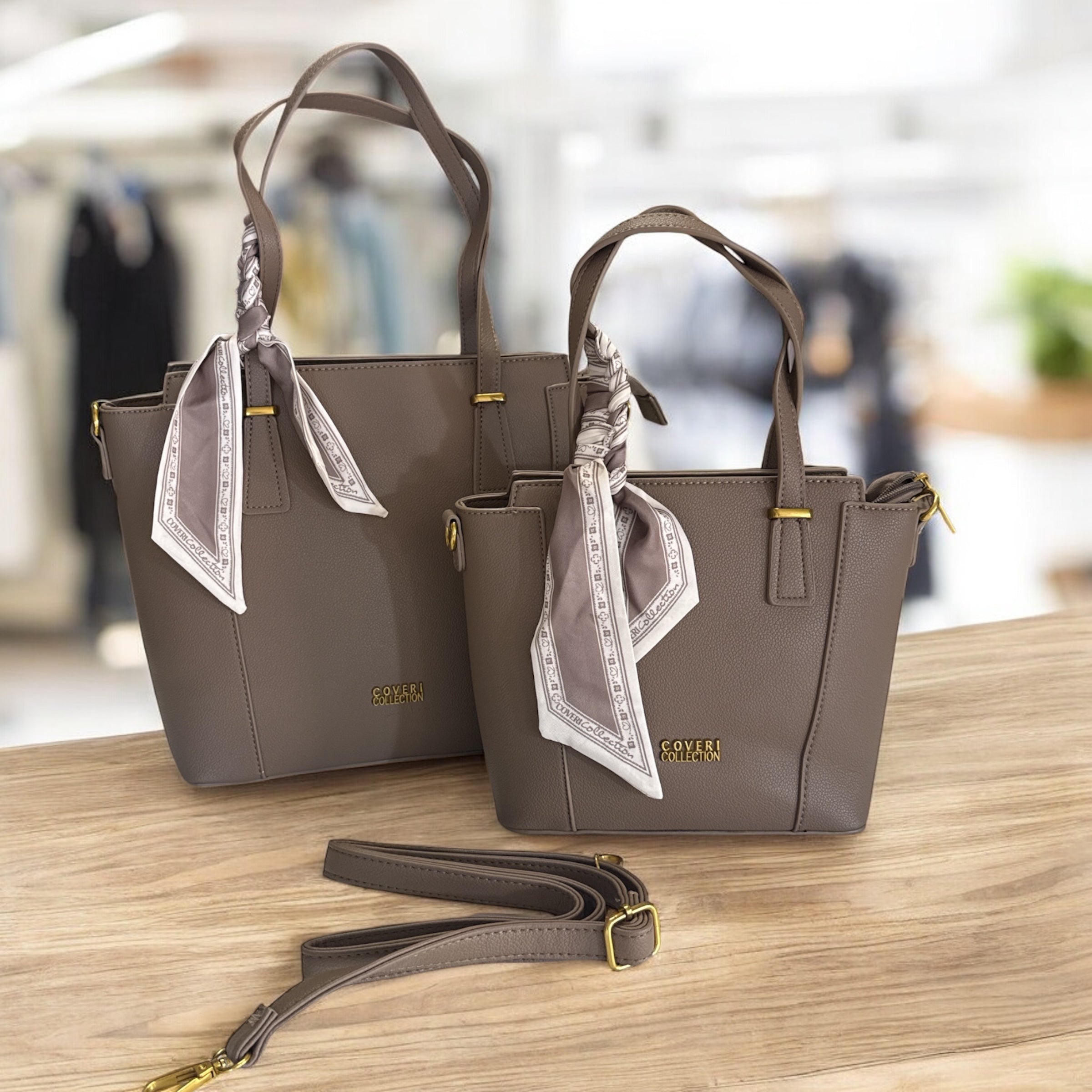 COVERI COLLECTION Borsa Foulard Taupe