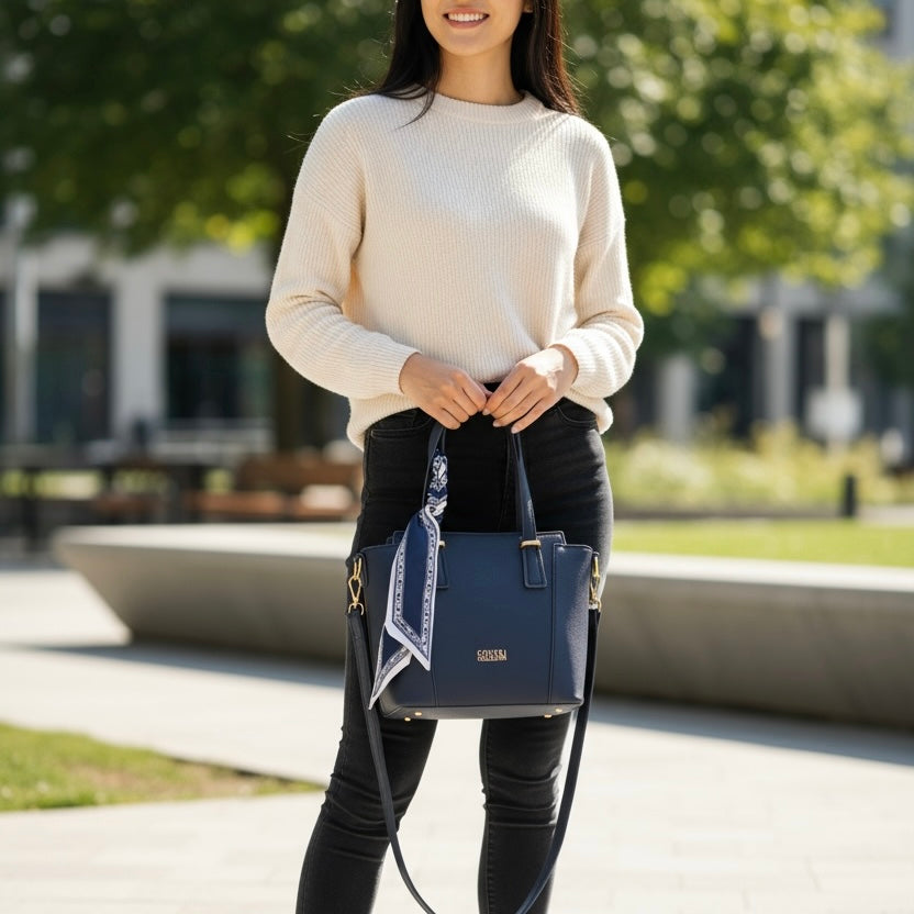 COVERI COLLECTION Borsa Foulard Blu