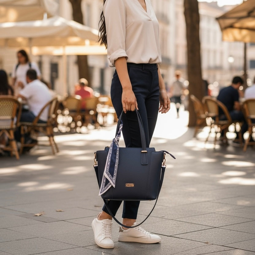 COVERI COLLECTION Borsa Foulard Blu