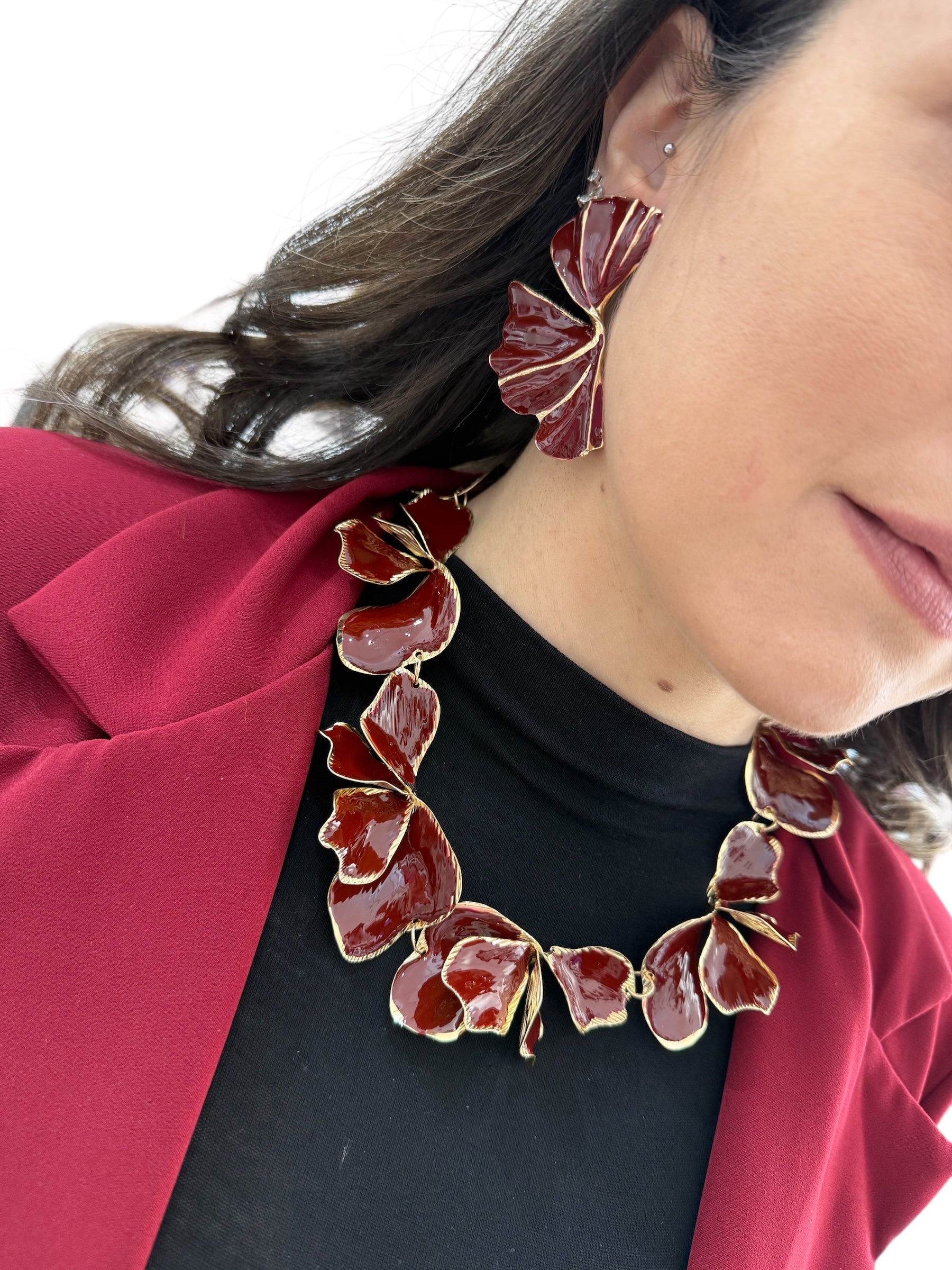 Collana Flow Bordeaux