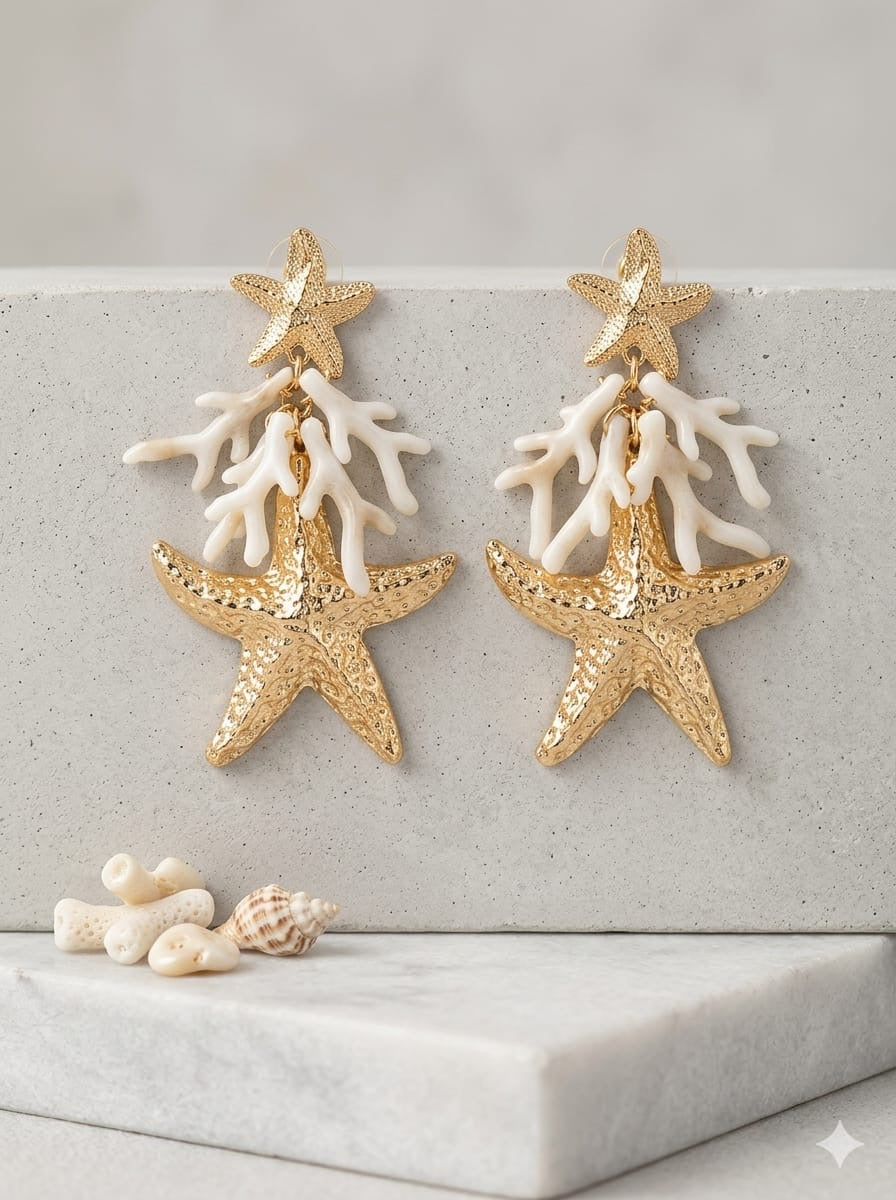 Orecchini Stelle & Coralli