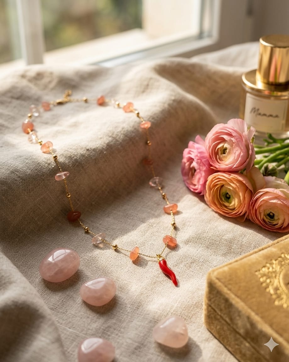 Collana Cristalli & Peperoncino