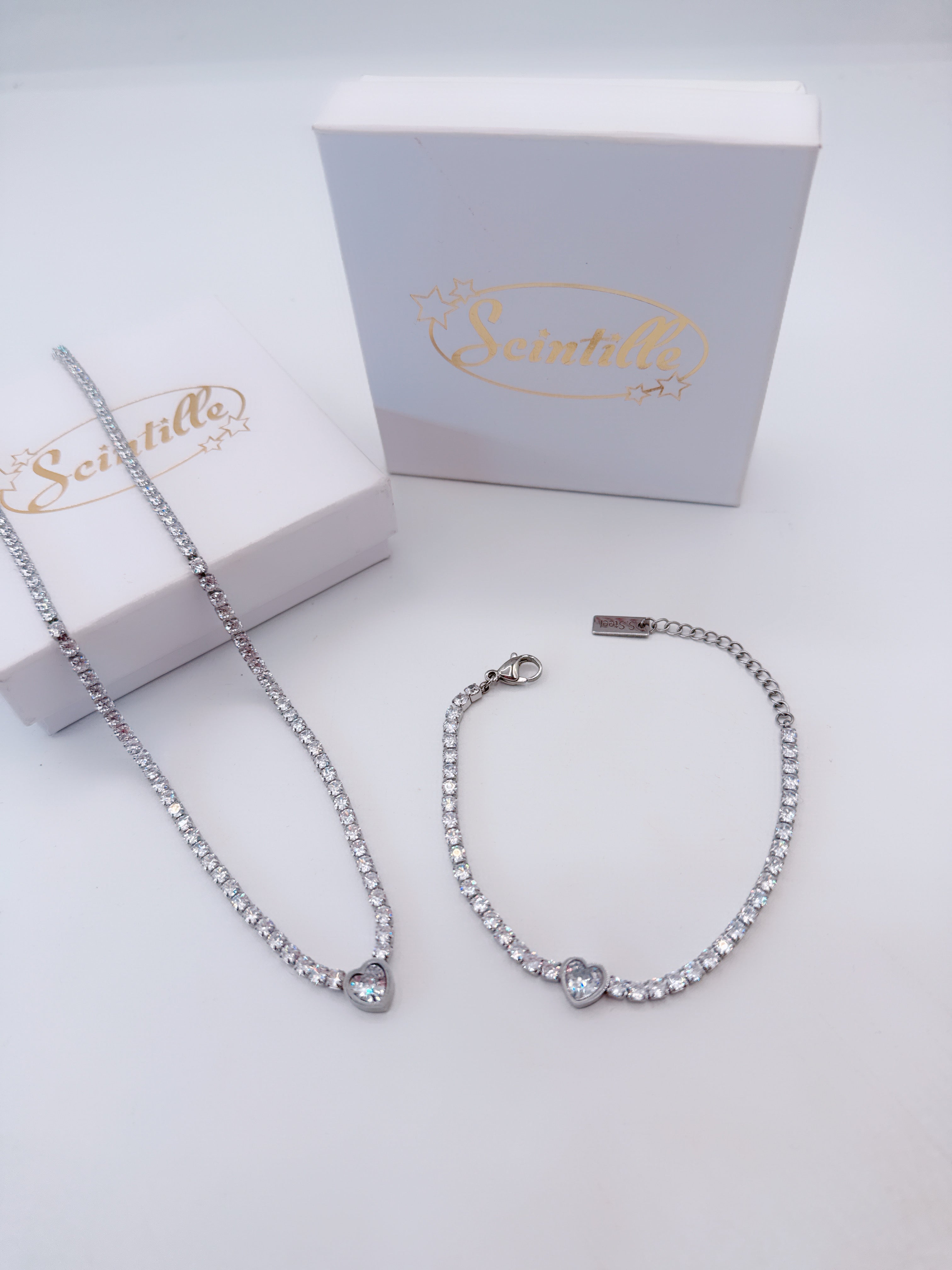 Collana & Bracciale LOVE Zirconi