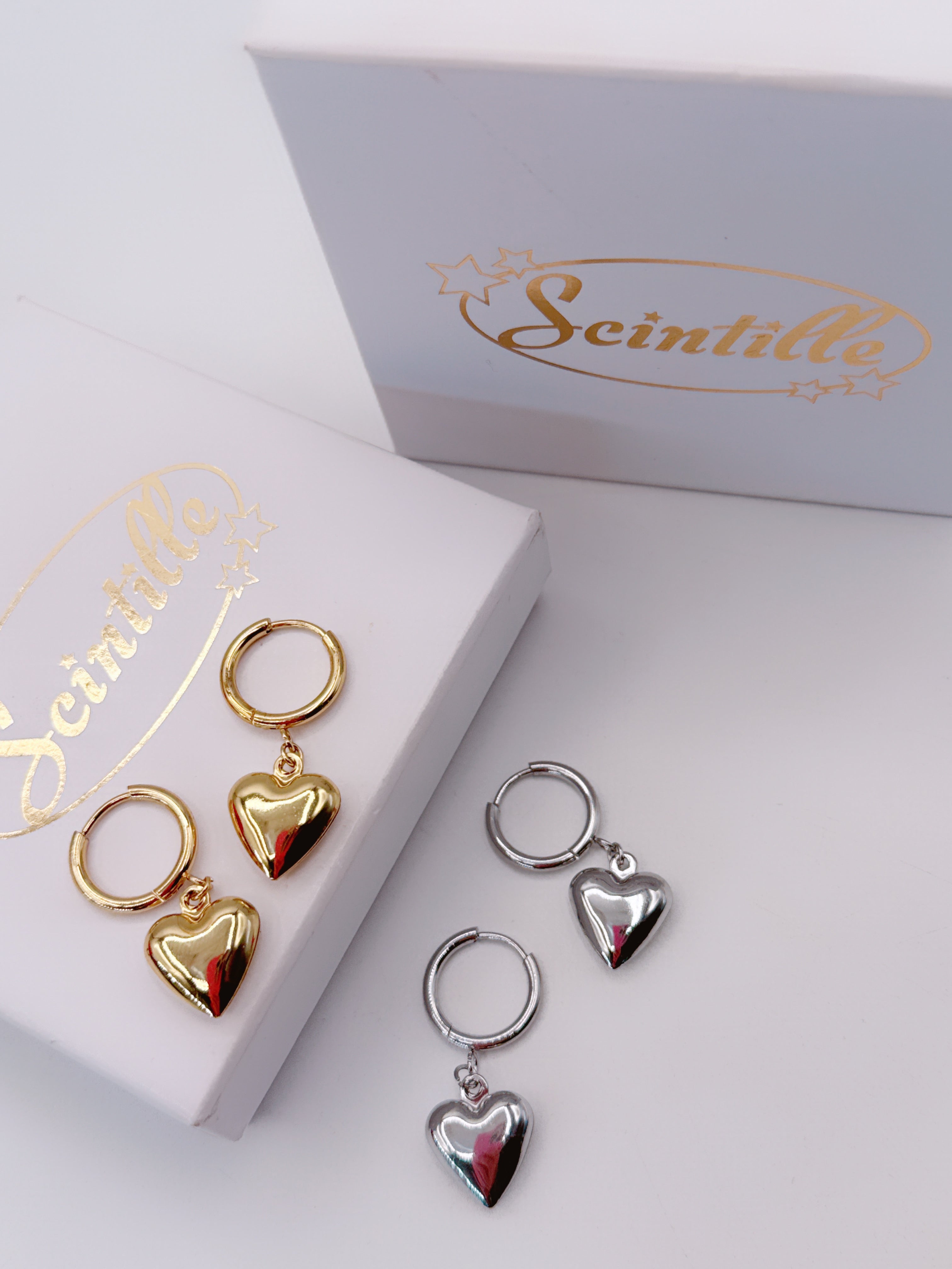 Orecchini Cerchio Cuoricino