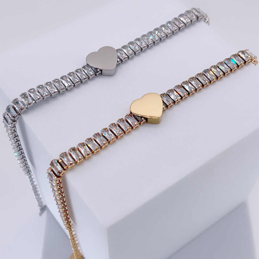 Bracciale Cuore Luxury Baguette