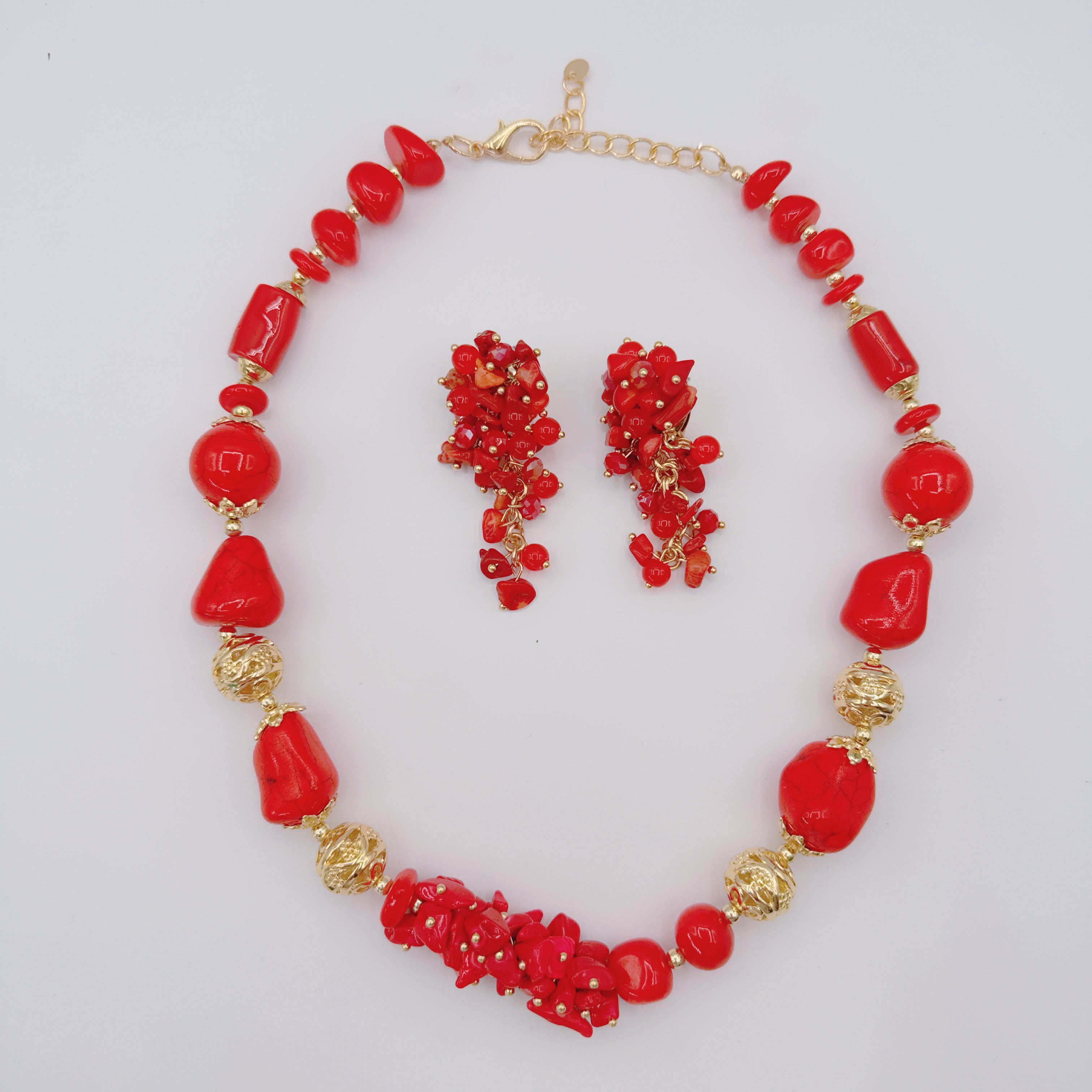 Collana & Orecchini Corallo