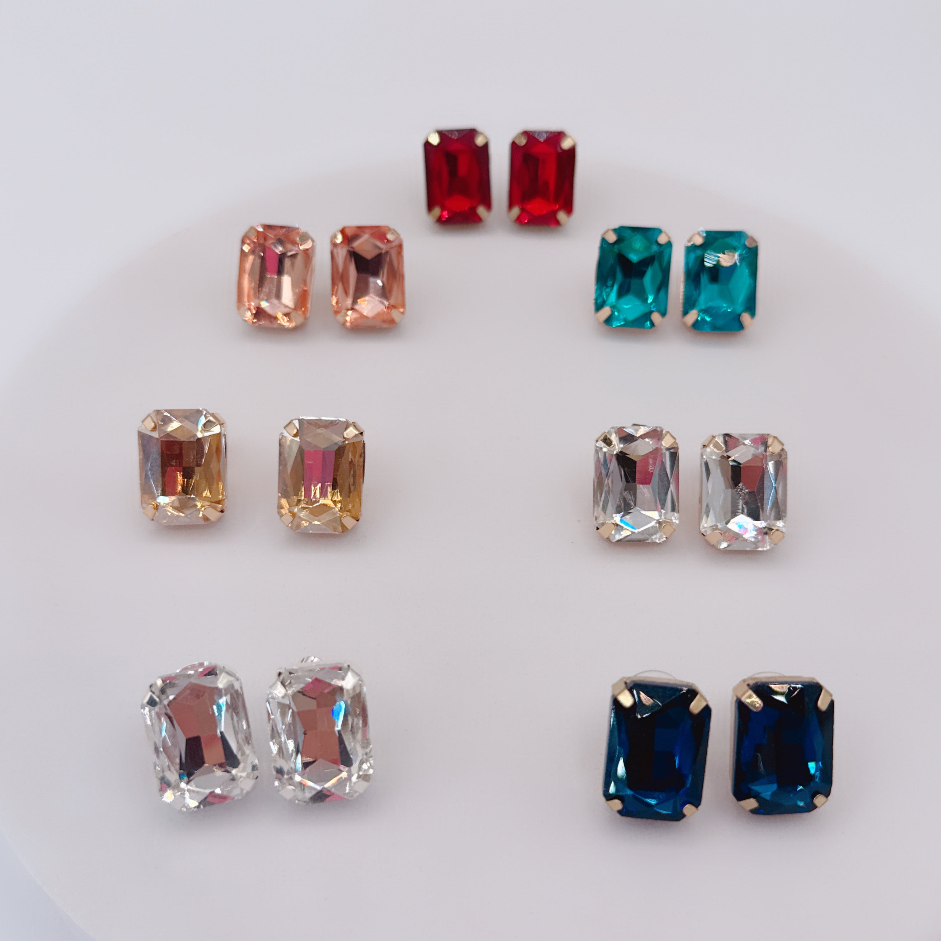 Orecchini Zircone Rettangolo