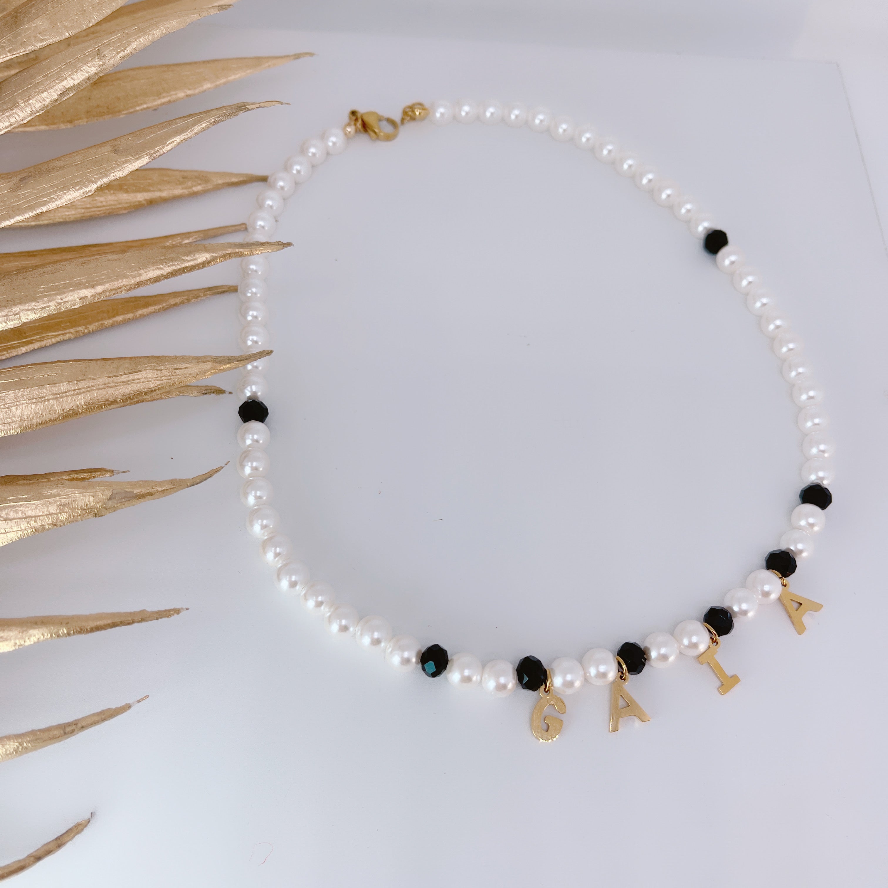 Collana Perle & Cristal Black